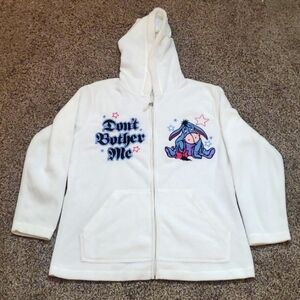 Disney Vintage Eeyore Zip Up Hooded Sweatshirt "Don't Bother Me" 1X (16 Wide)